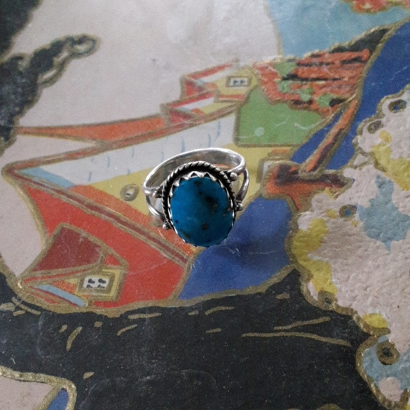 Hand Crafted Jewelry - Tourquoise ring size 7